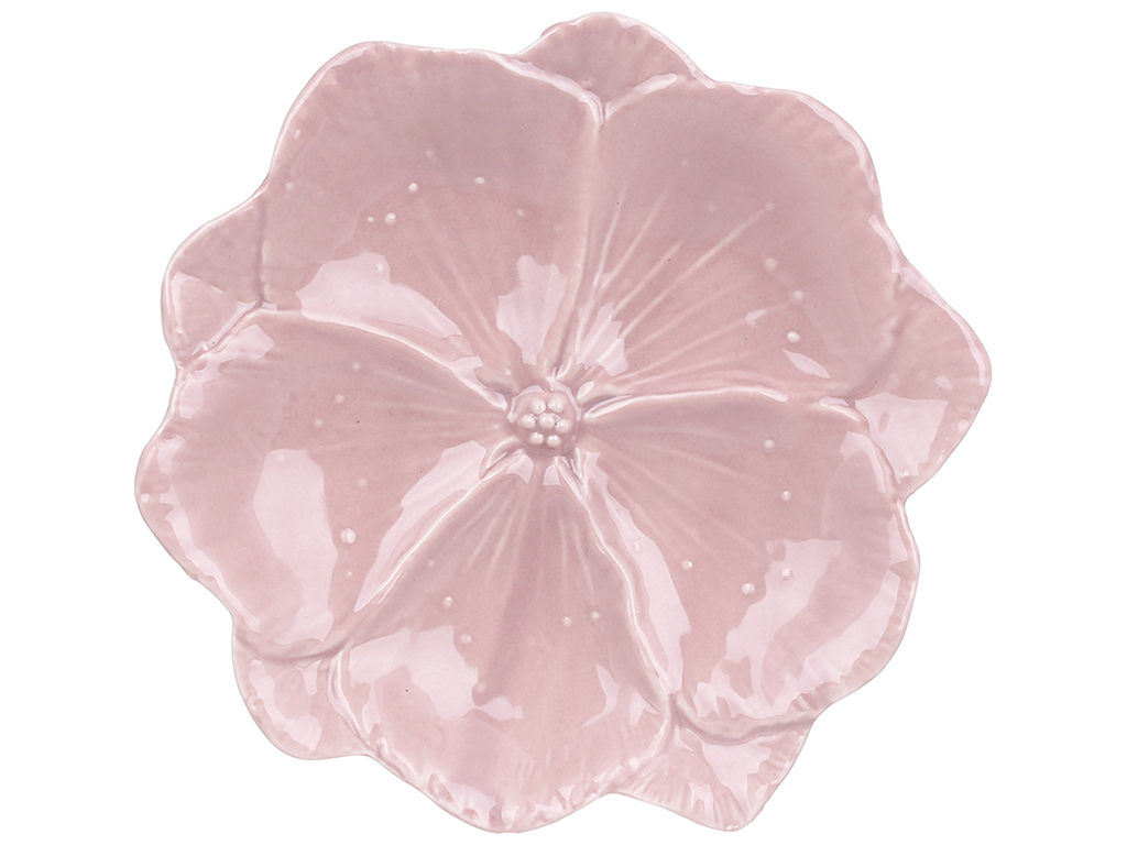 Блюдо фарфорове Квітка, 18,5см, колір - попіл троянди