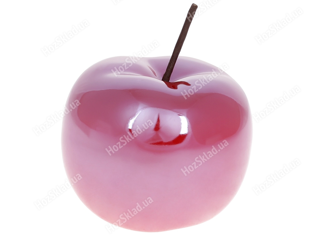 Декоративне яблуко, 15,5см, колір - червоний перламутр