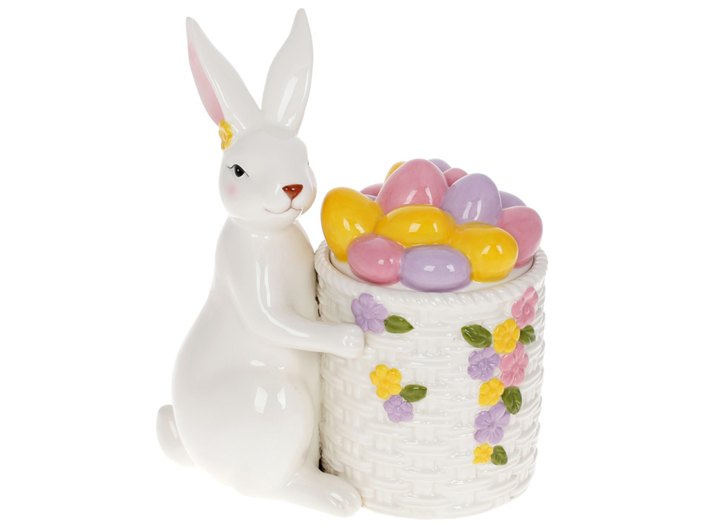 Емкость керамическая с фигуркой Кролика, 24см