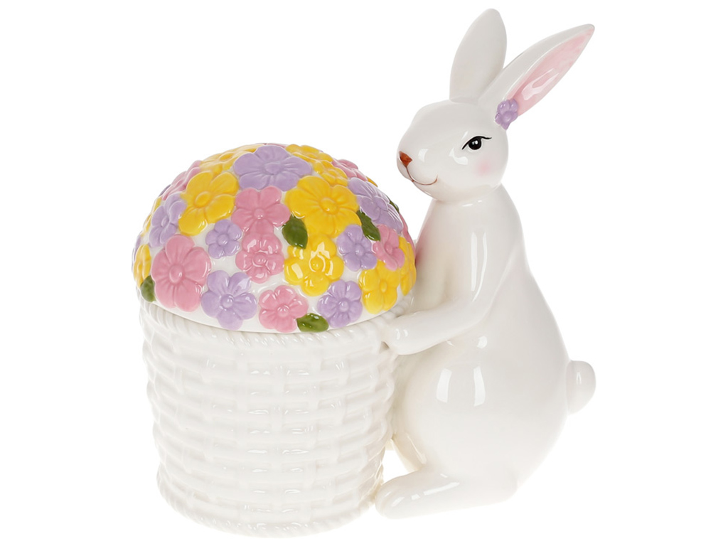 Емкость керамическая с фигуркой Кролика, 18см
