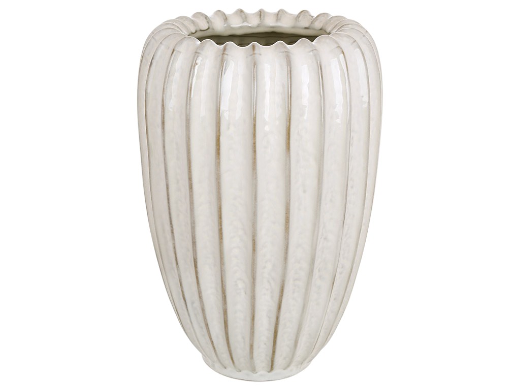 Ваза у формі морської раковини Shell, кераміка, 16,4×16,4×24,8см, колір сірий