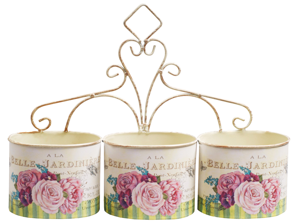 Настенное кашпо металлическое, 34см