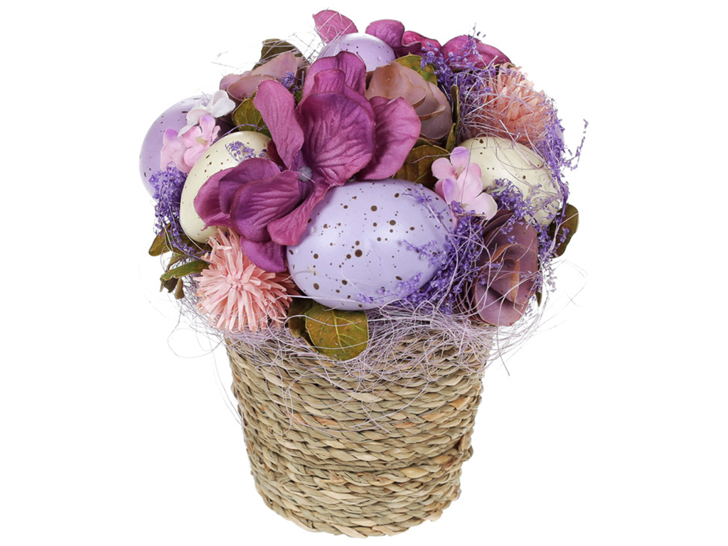 Декор пасхальный Букет, 15см, цвет - лаванда