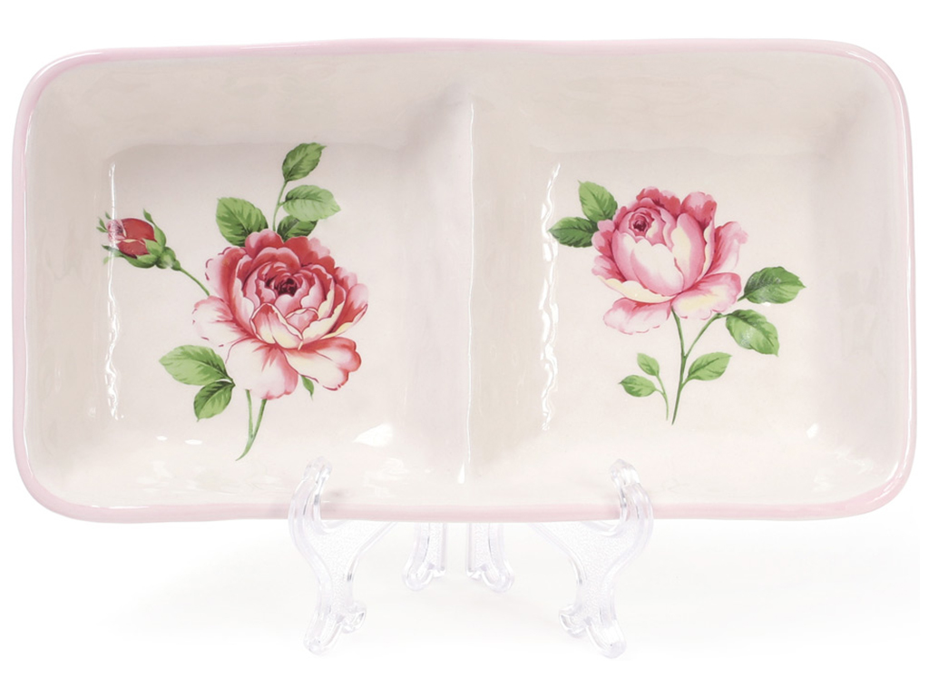 Менажница керамическая Розы, 25,6см