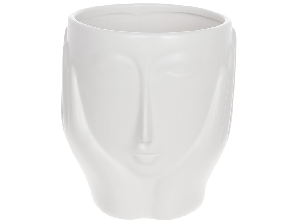 Ваза Лицо, 16см, цвет - матовый белый