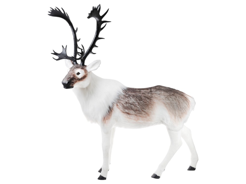 Фигура декоративная Северный олень, с имитацией искусственного меха, пластик, ткань, 150×180см