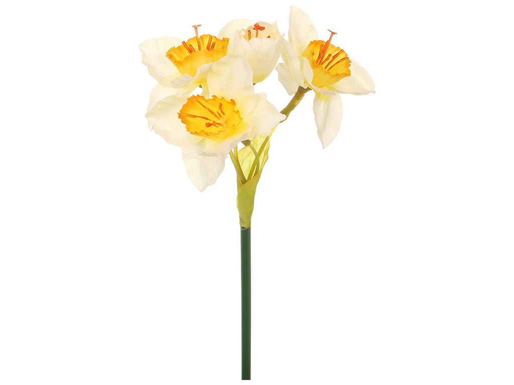 Гілка декоративна нарцис кремовий, 42см