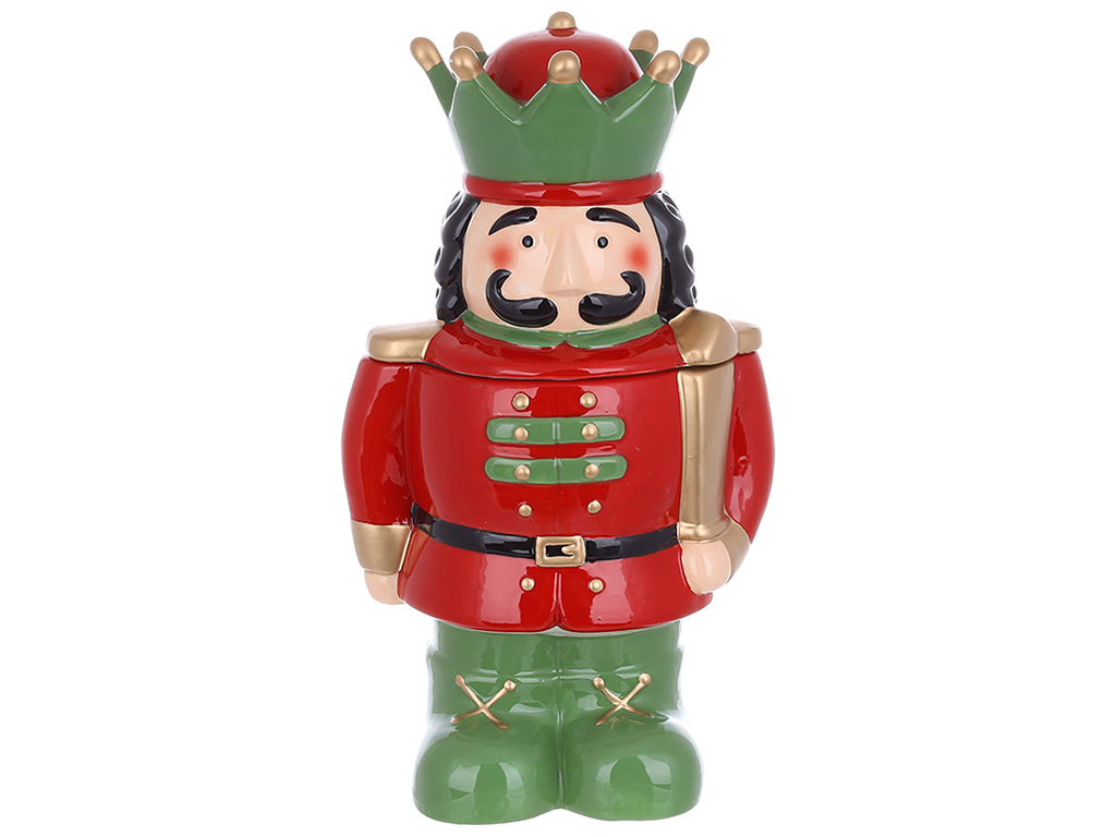 Банка для сладостей Щелкунчик, 1,5л, цвет - красный