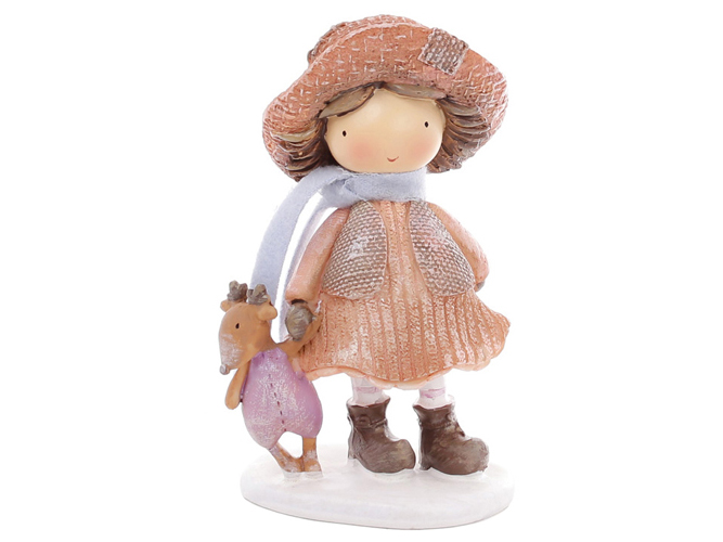 Декоративна фігурка Дівчинка з оленям, 14см