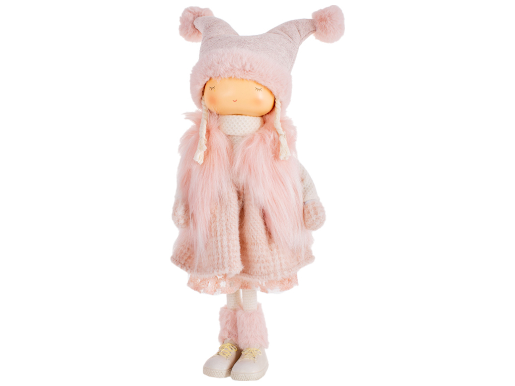 Декоративная кукла Девочка, 47см, цвет - розовый персик