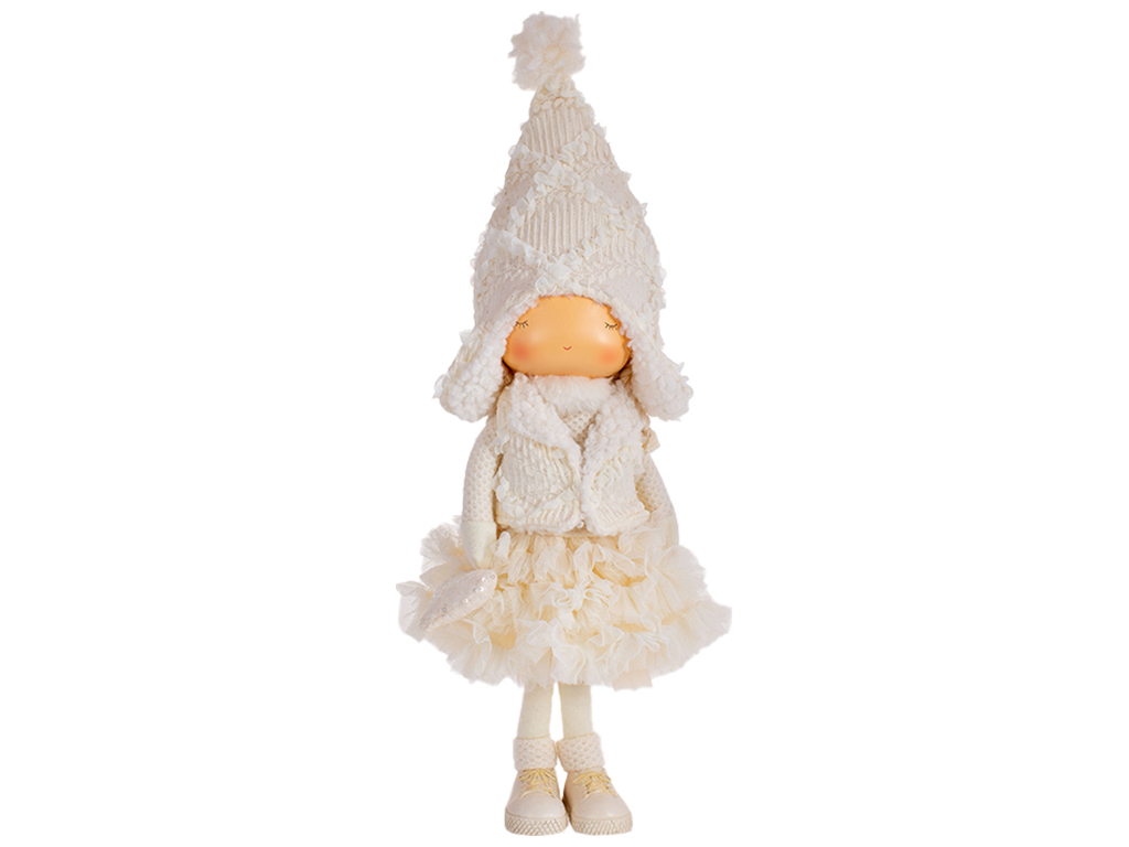 Декоративная кукла Девочка, 51см, цвет - айвори