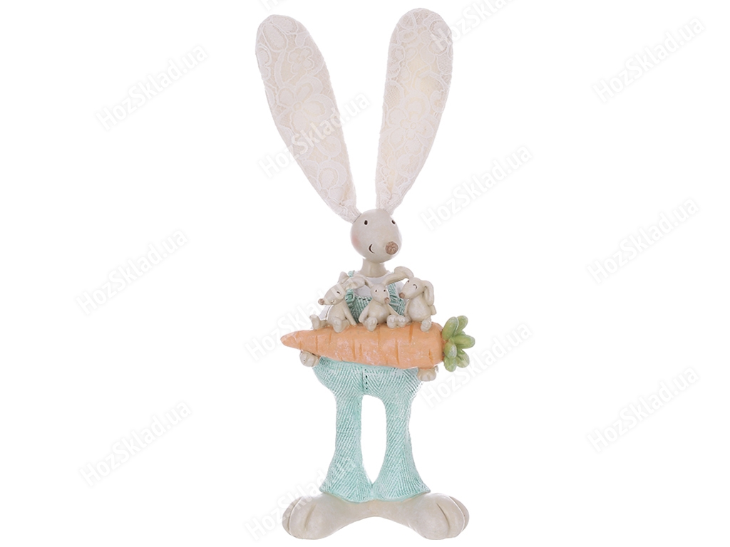 Декоративна статуетка Кролик з морквою