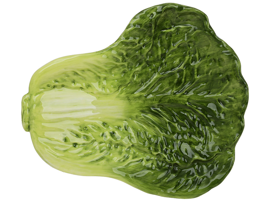 Тарелка керамическая в форме Пекинской капусты, 25,4х21,8х4см