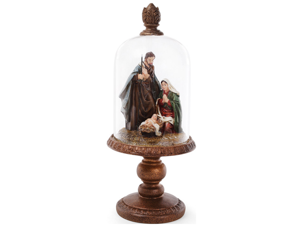 Вертеп под стеклянным колпаком, 35см