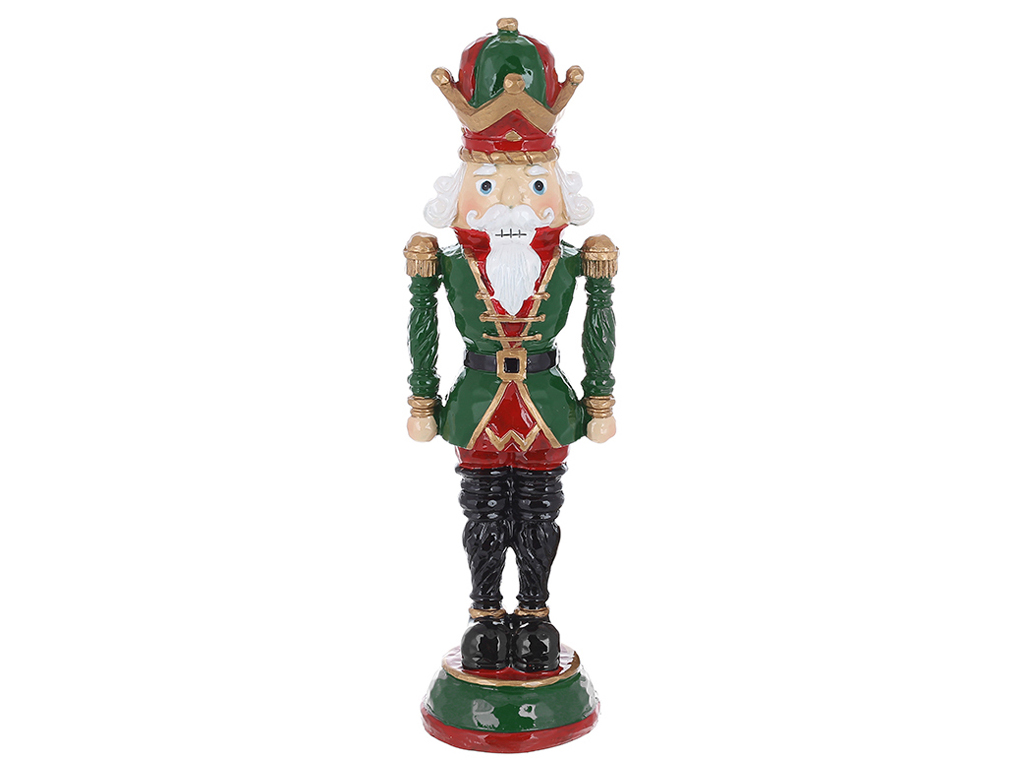 Статуэтка Солдатик, цвет - зеленый с красным, 25см