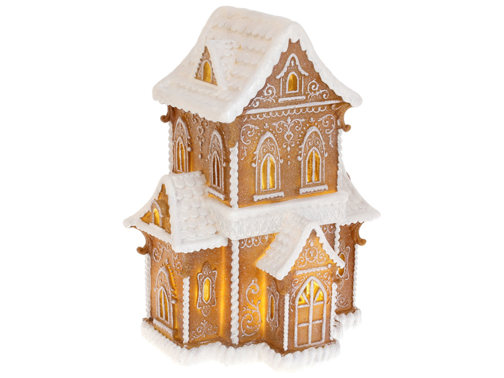 Декоративна фігура Пряниковий Будинок з LED підсвічуванням, 36,5см