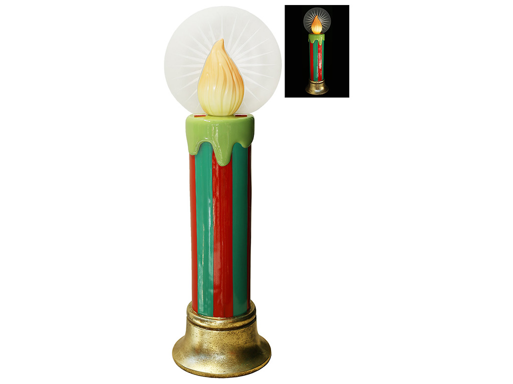 Декоративная фигура Свеча с LED подсветкой на батарейках (3xAA), 79,5см