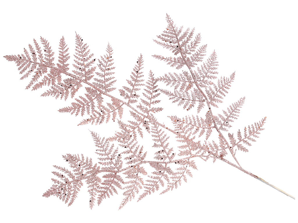 Декоративная ветка Папоротника, 76см, цвет розово-бежевый