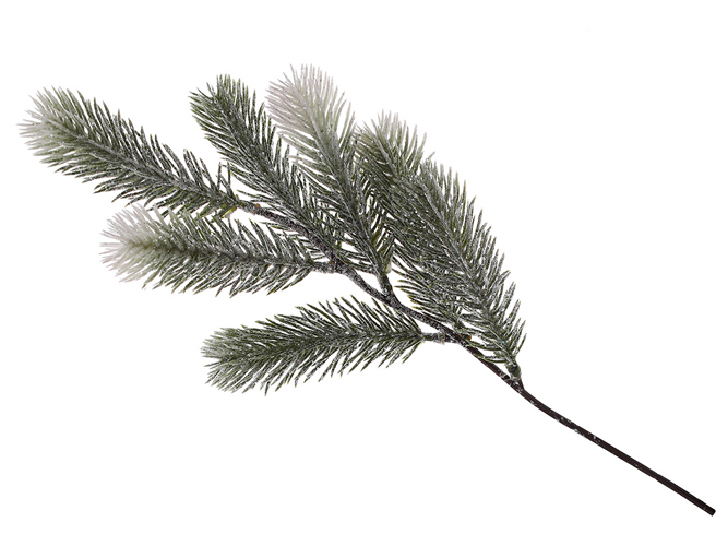 Ветка хвои в глиттерной присыпке, 47см