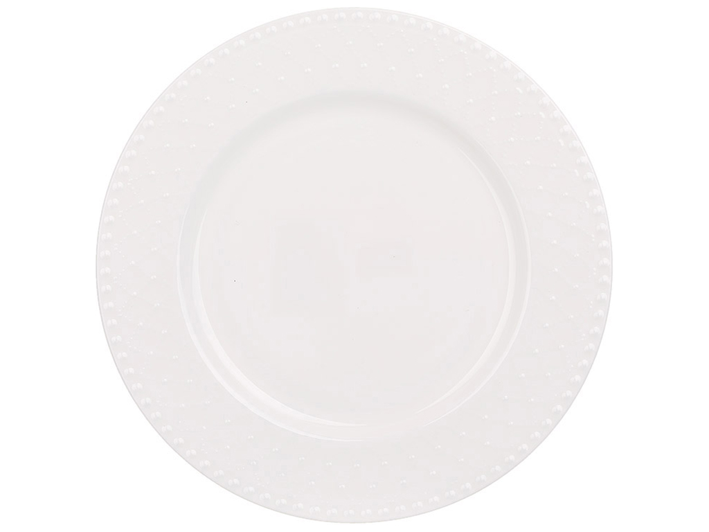 Тарелка обеденная Grace, 28х1,8см, цвет - белый