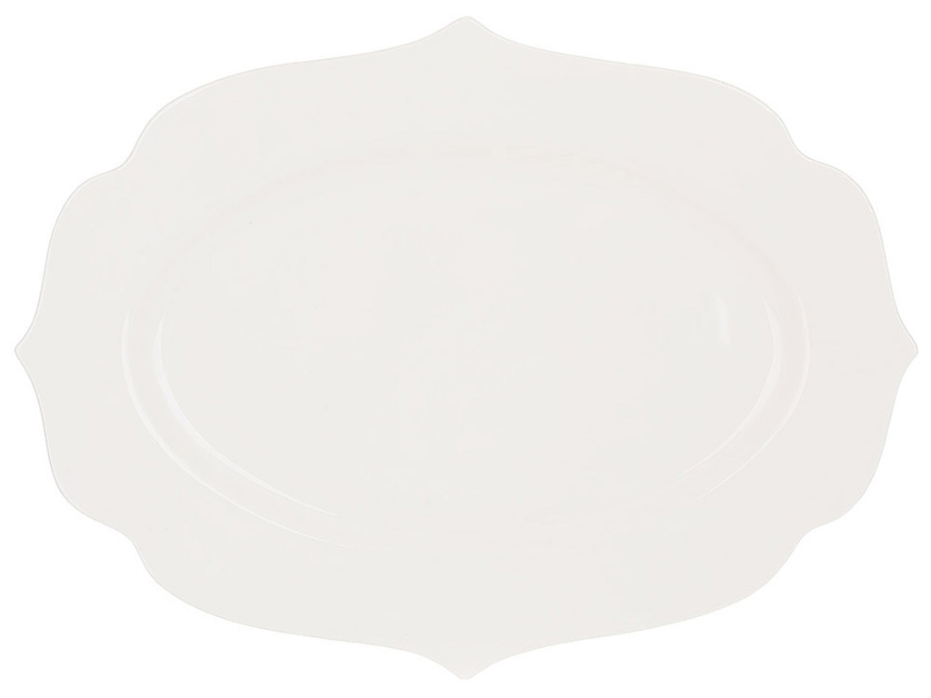 Овальное фарфоровое блюдо Harmony, 35,5х25,5х2,5см, цвет - белый