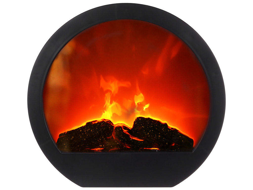 Декоративний світлодіодний камін, 25x9x23см, на батар. (3хАА не входять до комплекту) колір - чорний