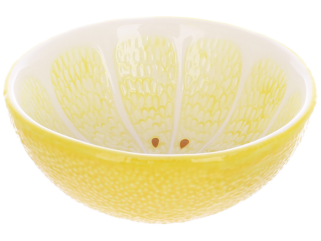 Пиала керамическая Lemon, 550мл, цвет желтый