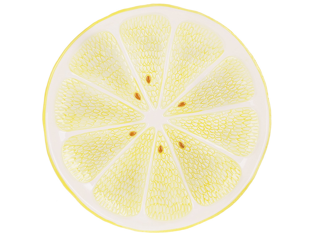 Блюдо керамічне Lemon, D30,5см, колір-жовтий