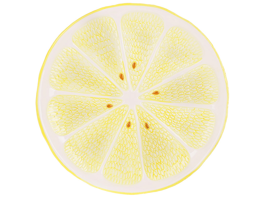 Блюдо керамическое Lemon, D25,5см, цвет-желтый