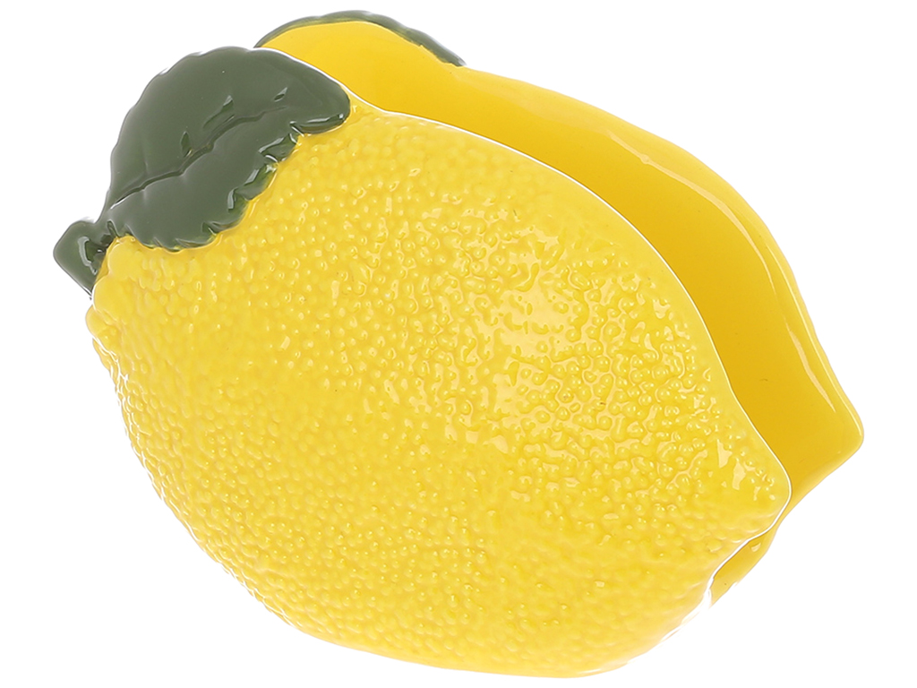 Серветниця керамічна Lemon, 13,5x10см, колір-жовтий