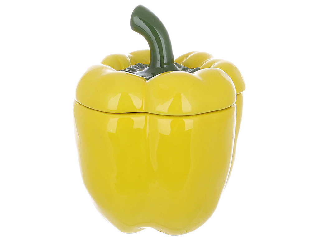 Банка керамічна Pepper, 550мл, колір - жовтий