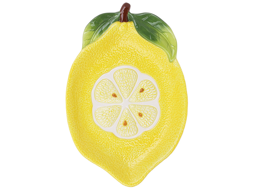 Тарелка Lemon, 26х17х3см, цвет - желтый