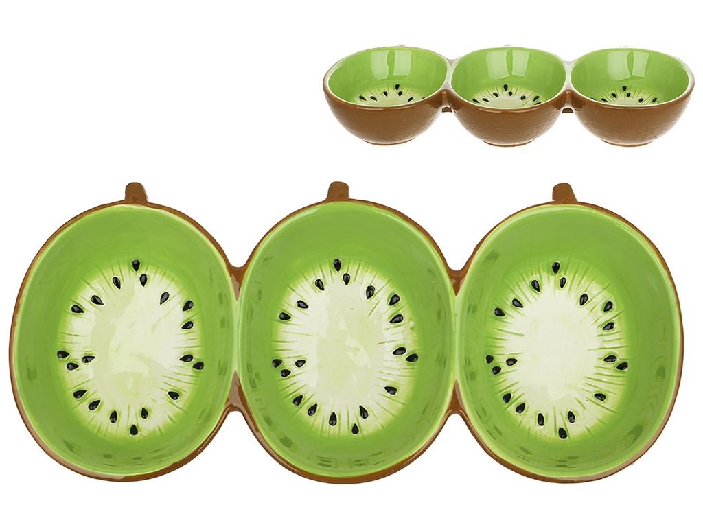 Менажница керамическая Kiwi, 30,5х13,5х5см