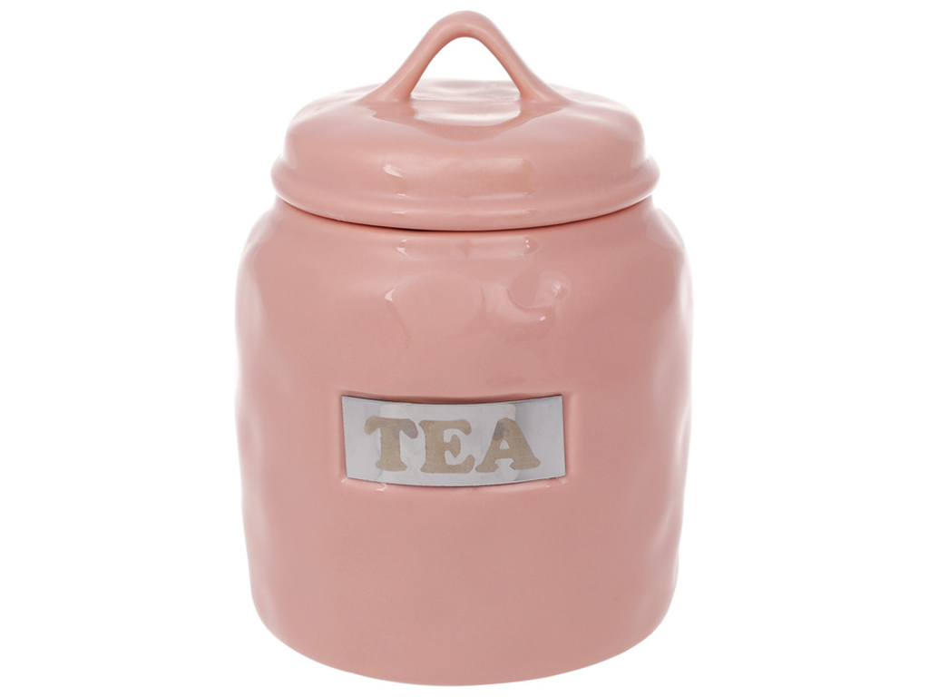 Банка Tea, 900мл, цвет - розовый