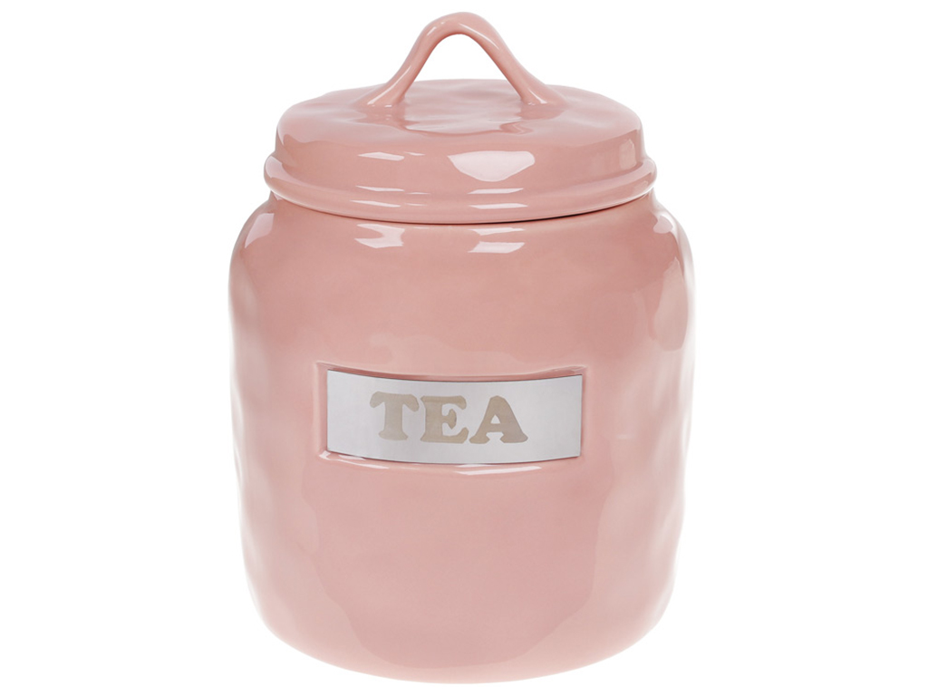 Банка Tea, 1,5л, цвет - розовый