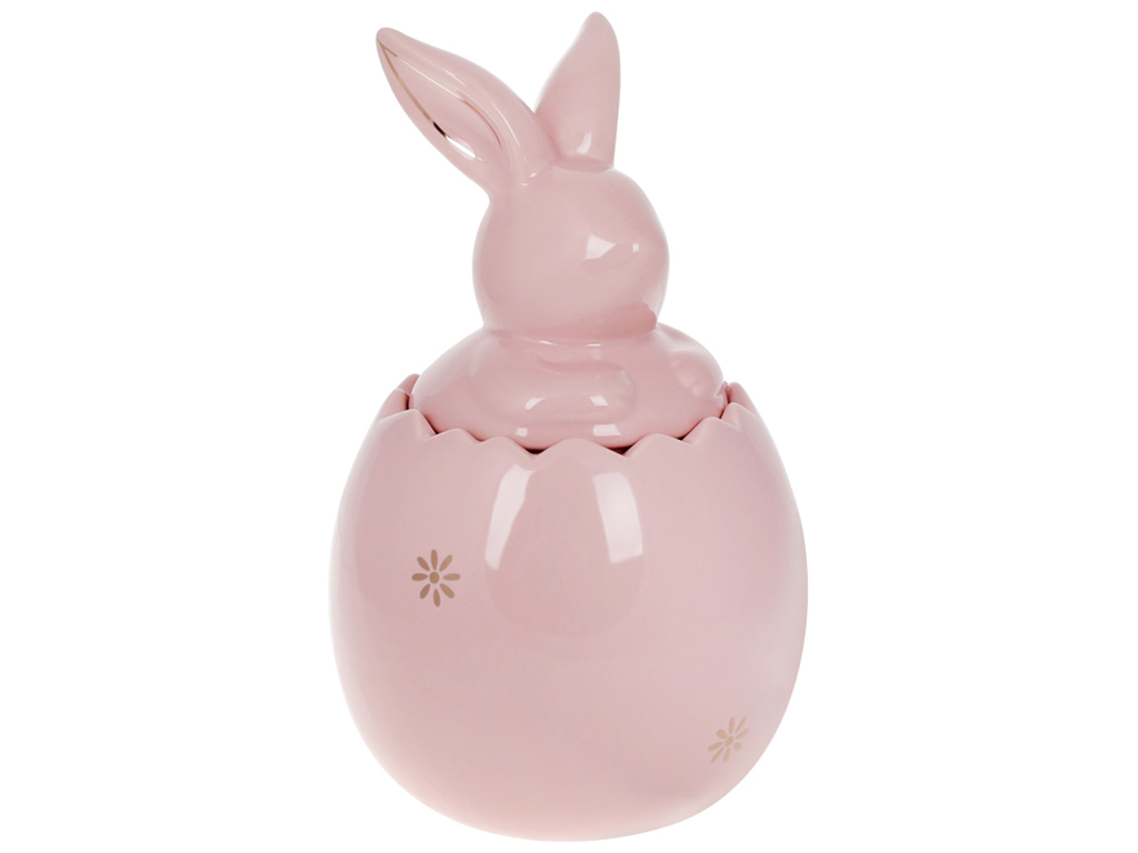 Банка керамическая Кролик, 2,3л, цвет – розовый