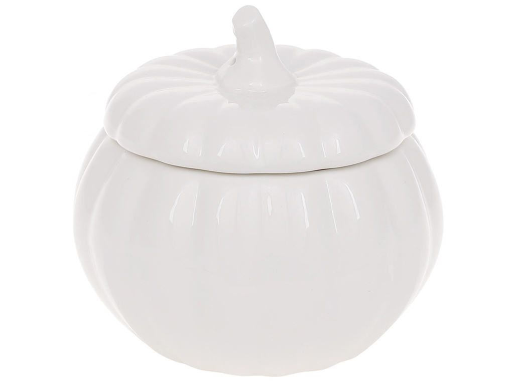 Сахарница фарфоровая Тыква, 300мл, цвет - белый