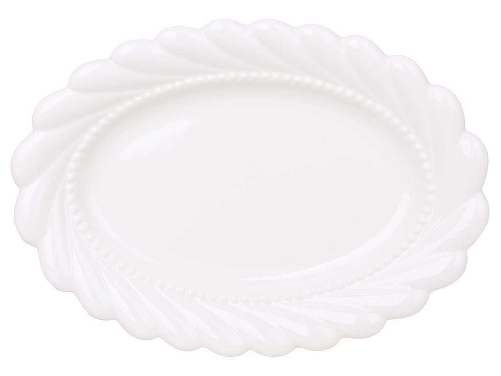 Блюдо фарфоровое овальное Tiffany для подачи блюд, 30×21,5×3,6см