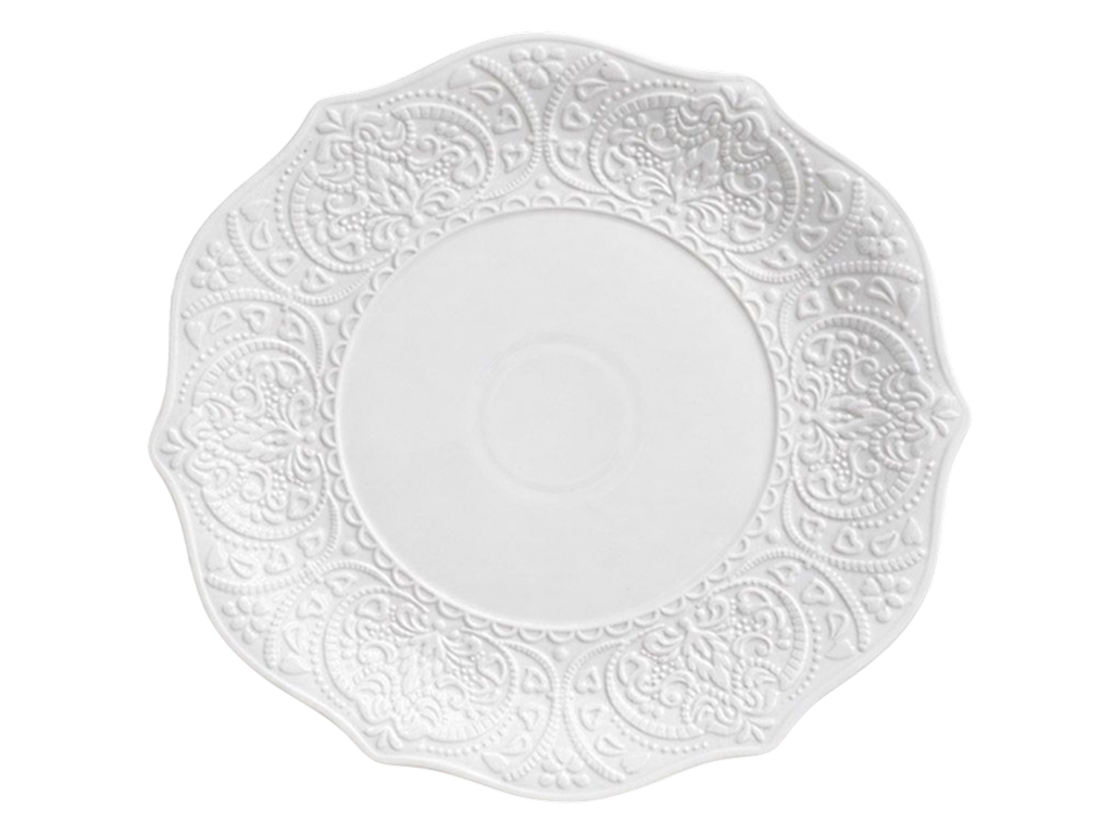 Тарелка фарфоровая Dentelle Blanche, D27,5×2,5 см