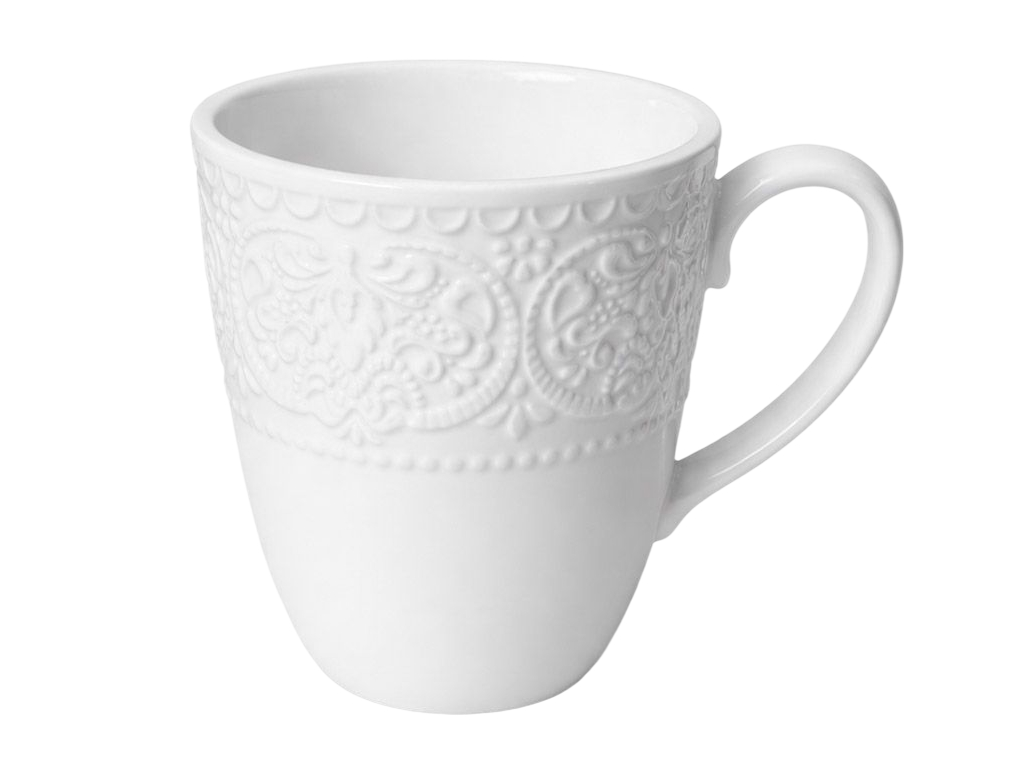 Кухоль порцеляновий Dentelle Blanche, 300 мл
