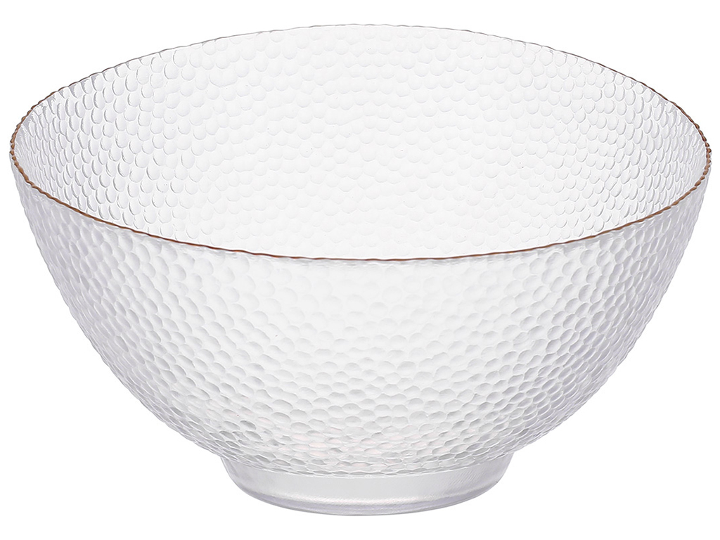 Салатник стеклянный Bauble, D17,5x12см, цвет – прозрачный с золотым ободком