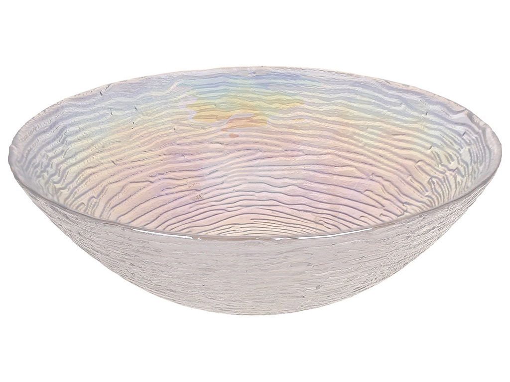 Салатник стеклянный, 900мл, цвет - прозрачный перламутр