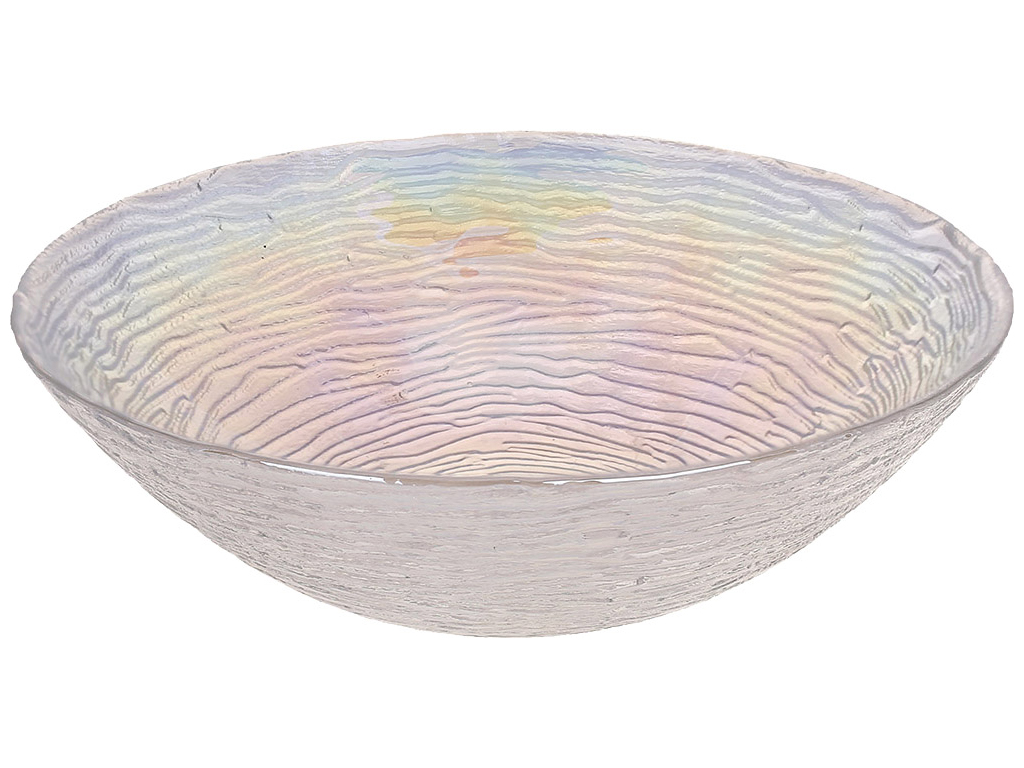 Салатник стеклянный 1,6л, цвет - прозрачный перламутр