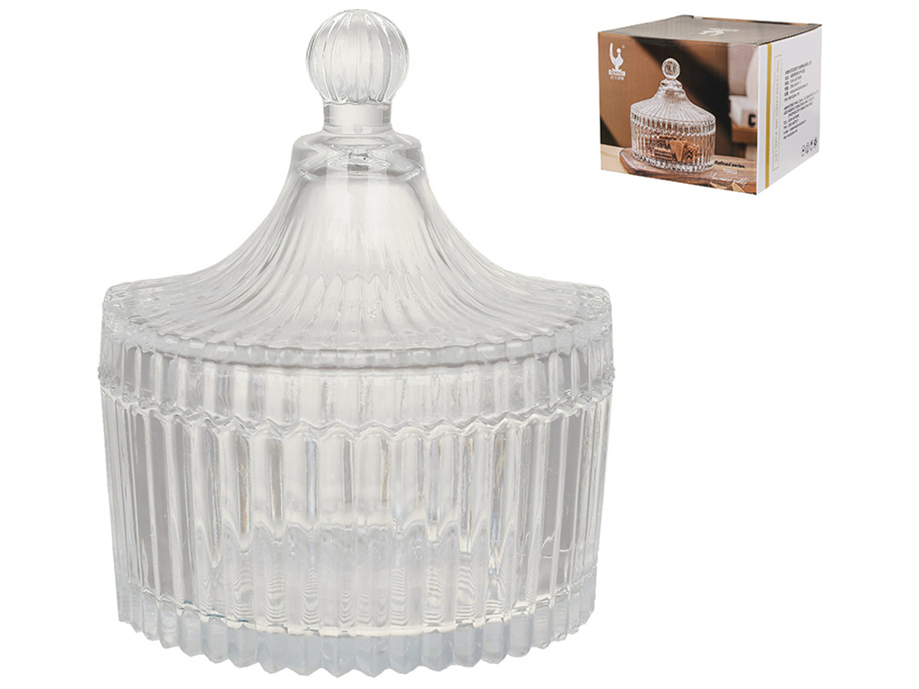 Сахарница стеклянная с крышкой Crystal, 250мл