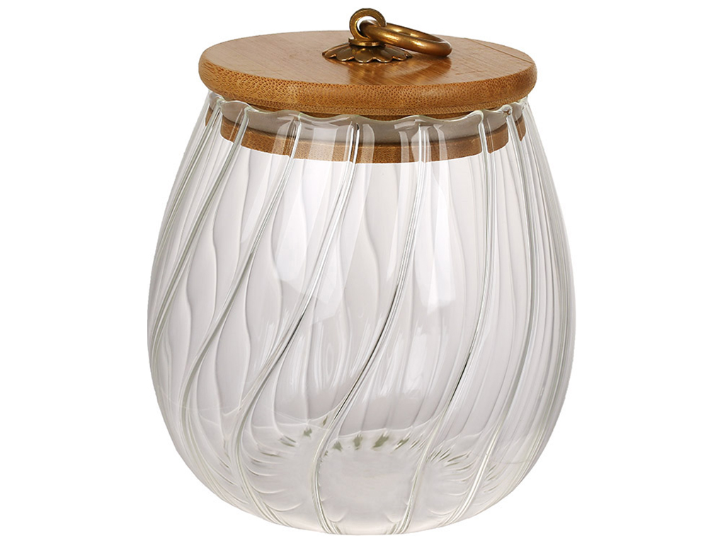 Банка для хранения с бамбуковой крышкой, 850мл