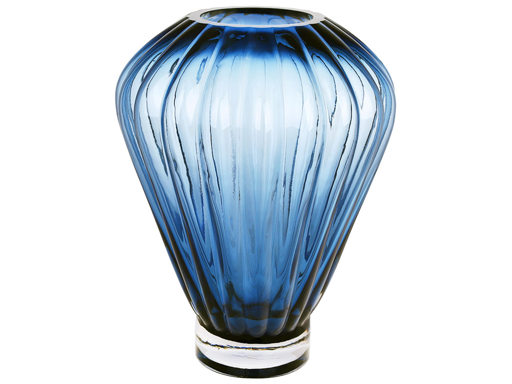 Ваза стеклянная Blue Grace, 8,5х19х25см, цвет - синий