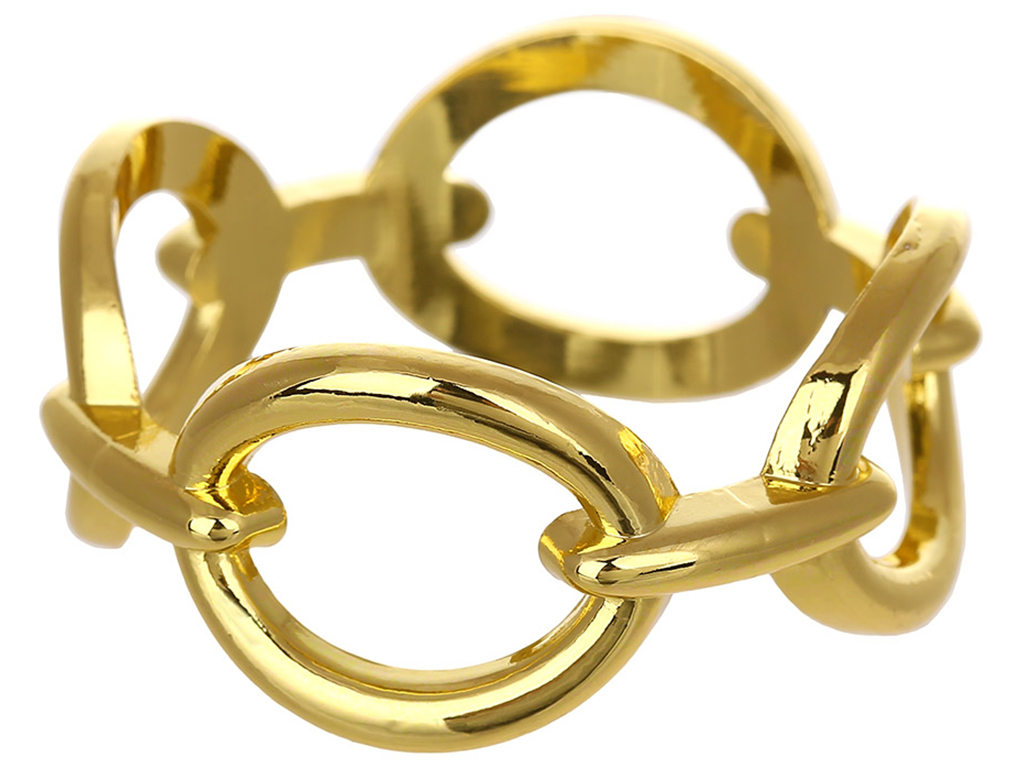 Металлическое кольцо для салфеток Цепь, D5х2,2см, цвет - золото