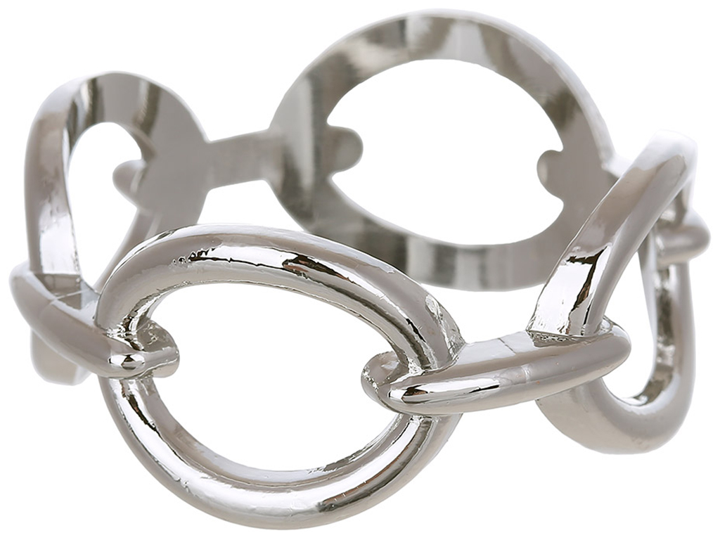 Металлическое кольцо для салфеток Цепь, D5х2,2см, цвет - серебро