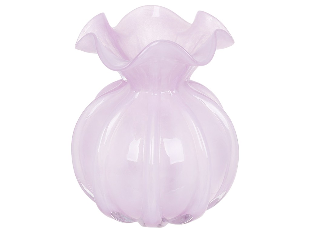 Ваза Adele, ручная работа, стекло, 13×15,5см, цвет лаванда