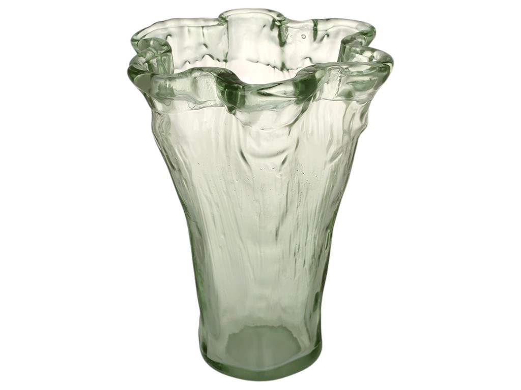 Ваза стеклянная, 19×19×24,5см, цвет зеленый прозрачный